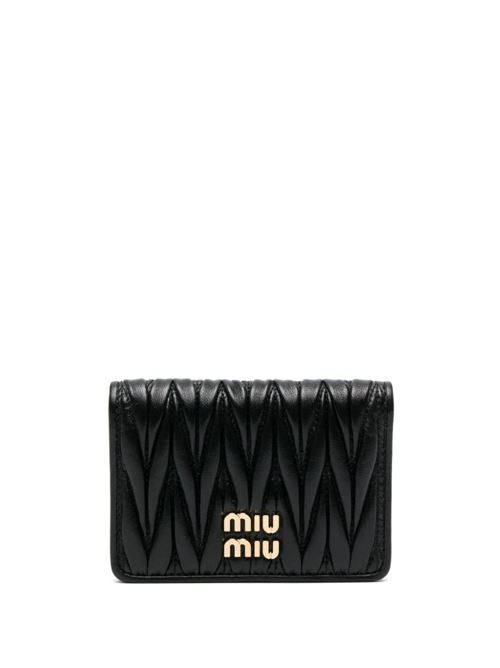 logo-plaque matelassé-effect wallet Miu Miu | 5MC103S-OOO2FPPF0002